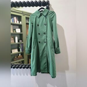 Classic Green Double-Breasted Women's Coat